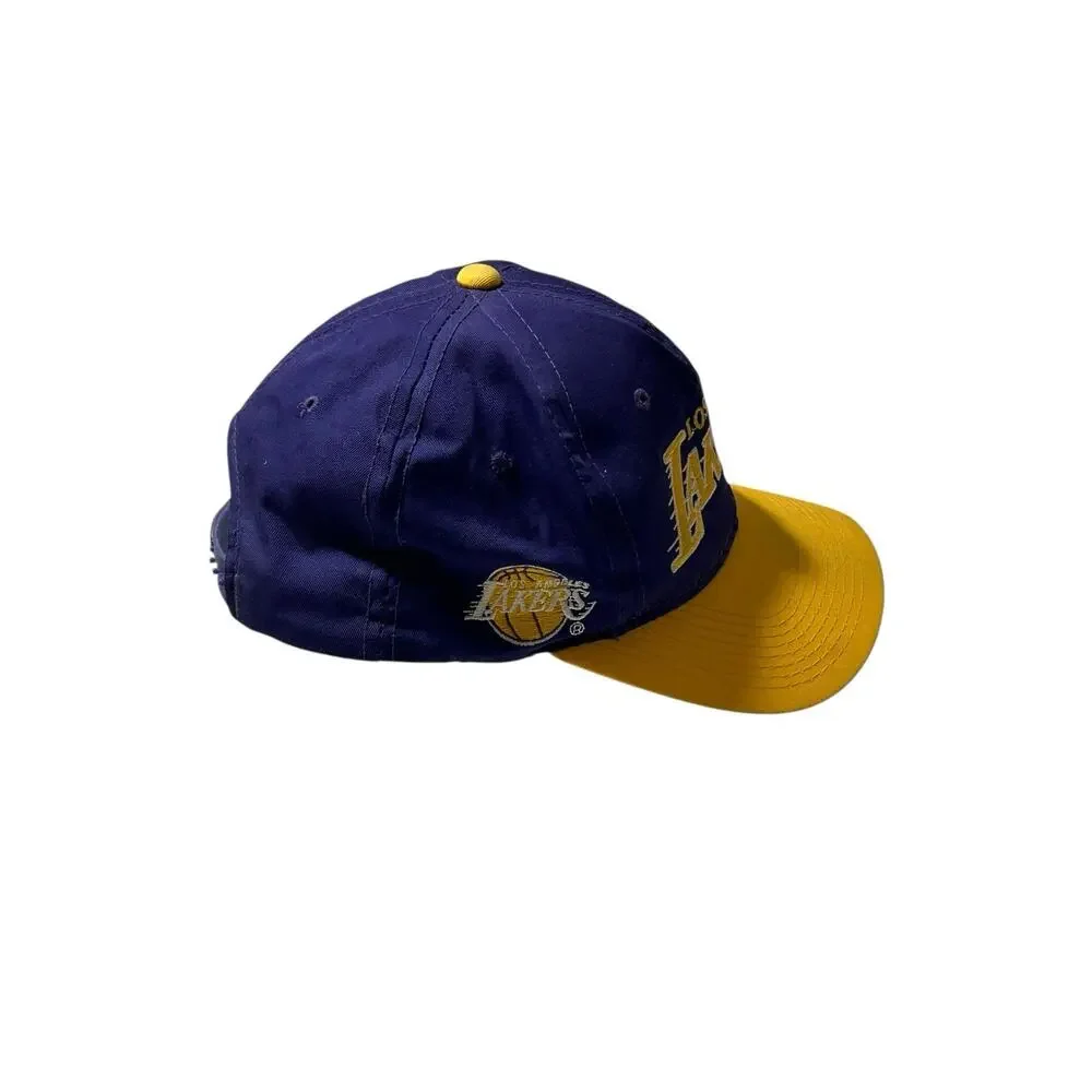 Los Angeles Lakers Sports Specialties Vintage Twill Cap Hat Purple Gold READ